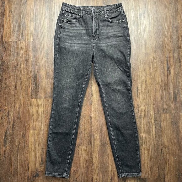 Judy Blue Denim - Judy Blue Jeans Womens 13/31 Black Skinny Fit High Rise Dark Wash Stretch